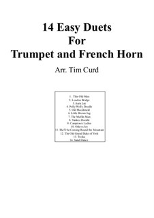 Fourteen Easy Duets: For trumpet and french horn by Ludwig van Beethoven, Stephen Collins Foster, folklore, Unknown (works before 1850)