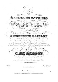 Ten Studies or Caprices, Op.9: Selected Pieces by Charles Auguste de Beriot