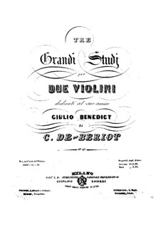 Three Grand Studies for Two Violins, Op.43: Three Grand Studies for Two Violins by Charles Auguste de Beriot