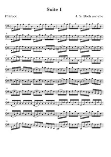 Six Suites for Cello, BWV 1007-1012: High quality sheet music by Johann Sebastian Bach