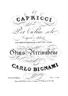 Twelve Caprices: Twelve Caprices by Carlo Bignami