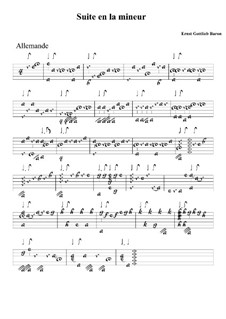 Suite in A Minor for Lute: Suite in A Minor for Lute by Ernst Gottlieb Baron