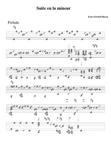 Suite in A Minor: Tablature by Ernst Gottlieb Baron