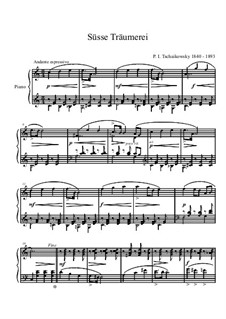 No.21 Sweet Dream: For piano by Pyotr Tchaikovsky