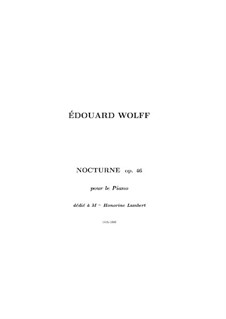 Nocturne in A Flat Major, Op.46: For piano (high quality sheet music) by Edouard Wolff