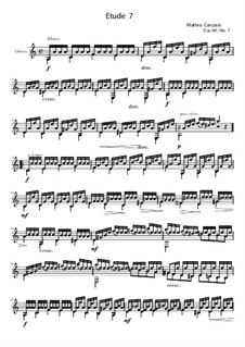 Twenty-Five Etudes for Guitar, Op.60: No.7 by Matteo Carcassi