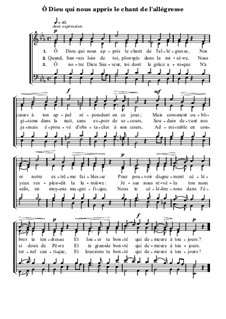 Ô Dieu qui nous appris le chant de l'allégresse: Ô Dieu qui nous appris le chant de l'allégresse by Michael Haydn