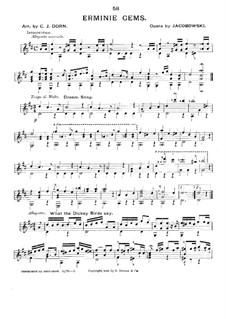 Erminie: Fragments, for Guitar by Edward Jakobowski