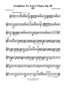 Movement III: Trumpet in C 2 (Transposed part) by Antonín Dvořák