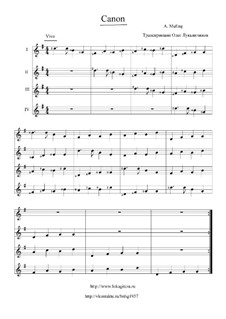 Канон - квартет: Канон - квартет by August Mühling