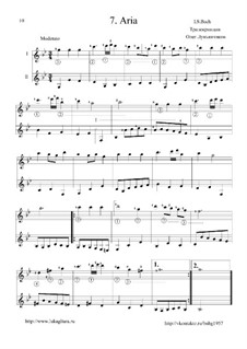No.20a Aria (Notebook for Anna Magdalena Bach 1725) by J.S. Bach on