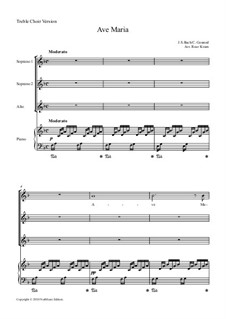Ave Maria: For choir and piano by Johann Sebastian Bach, Charles Gounod