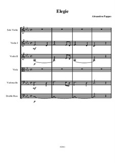 Elegie for Violin: Elegie for Violin by Alexandros Pappas