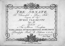Three Sonatas, Op.24: Complete set by Muzio Clementi