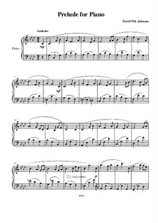 Prelude for Piano: Prelude for Piano by David WK Johnson