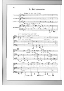 Grande Messe des morts (or Requiem), H.75 Op.5: No.3 Quid sum miser, for choir and piano by Hector Berlioz
