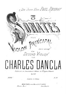 Three Sonatas for Violin, Op.138: Three Sonatas for Violin by Charles Dancla