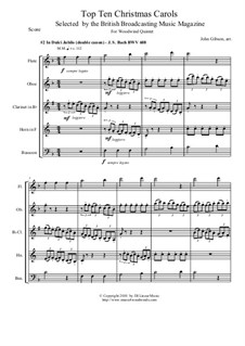 In dulci jubilo: For woodwind quintet by Johann Sebastian Bach