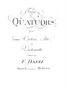 Three String Quartets, Op.5: Three String Quartets by Franz Ignaz Danzi