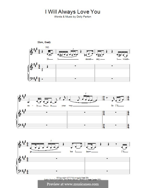 i will always love you whitney houston by d parton on musicaneo whitney houston sheet music