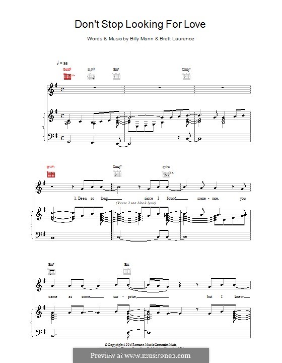 Don't Stop Looking for Love (Boyzone): For voice and piano (or guitar) by Billy Mann