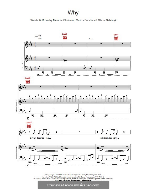 Why: For voice and piano (or guitar) by Melanie C