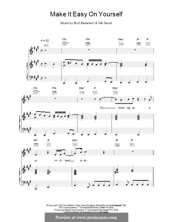 Make it Easy on Yourself (The Walker Brothers) by B. Bacharach on MusicaNeo