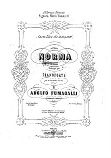 Casta diva, che inargenti: For piano by Vincenzo Bellini