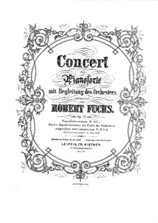 Piano Concerto, Op.27: For two pianos four hands – first part, second part by Robert Fuchs