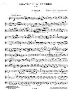 String Quartet in G Minor, Op.28: Parts by Roger de Francmesnil
