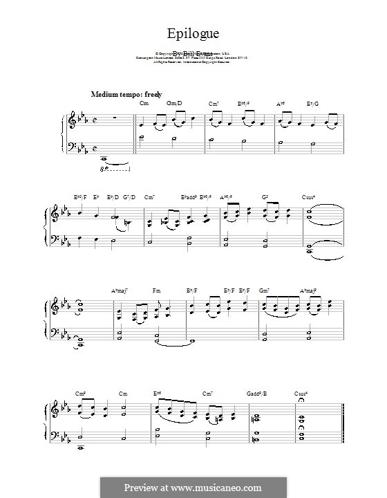 Epilogue: For piano by Bill Evans