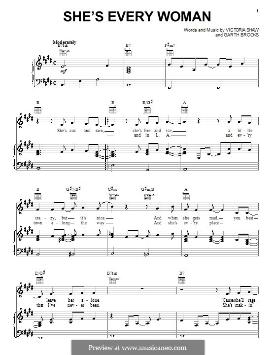 She's Every Woman: For voice and piano (or guitar) by Victoria Shaw