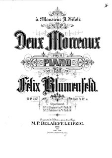 Two Pieces, Op.37: Two Pieces by Felix Blumenfeld