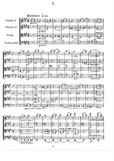 String Quartet No.1 in A Major: Full score by Alexander Borodin