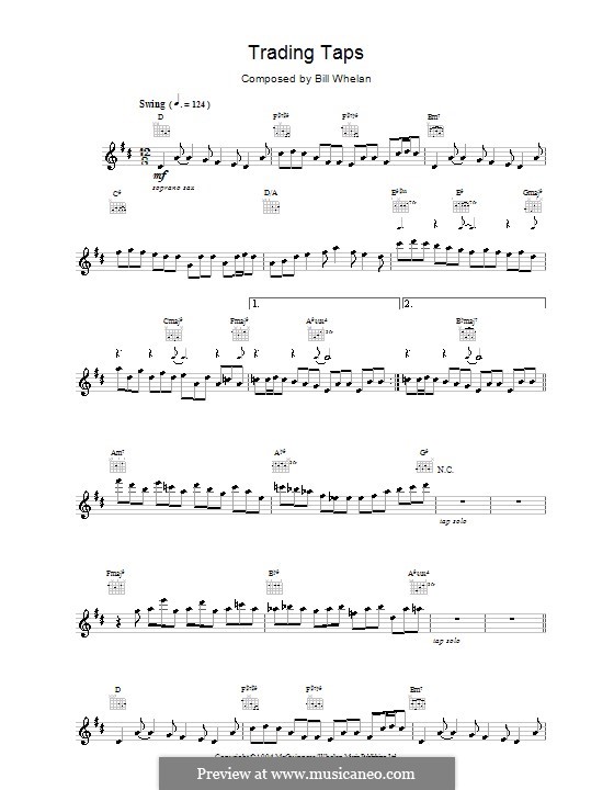 Trading Taps (from Riverdance) by B. Whelan sheet music on MusicaNeo