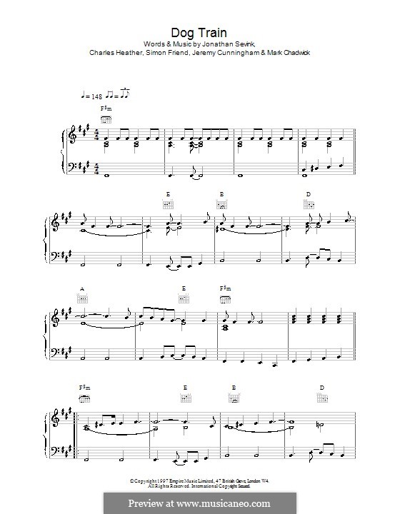 Dog Train (The Levellers): For voice and piano (or guitar) by Charles Heather, Jonathan Sevink, Simon Friend