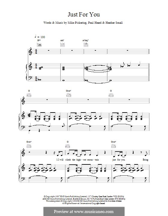 Just for You (M People) by H. Small, M. Pickering, P. Heard on MusicaNeo