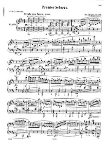 Scherzo No.1 B Minor, Op.20: For piano by Frédéric Chopin