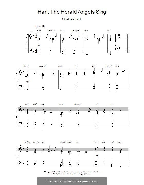 Piano version: With chords by Felix Mendelssohn-Bartholdy