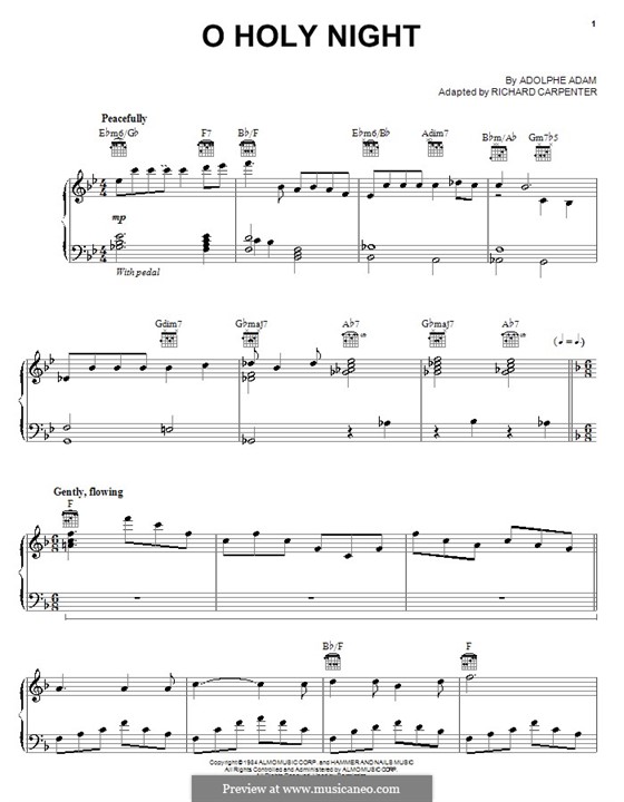 O Holy Night Chord Chart