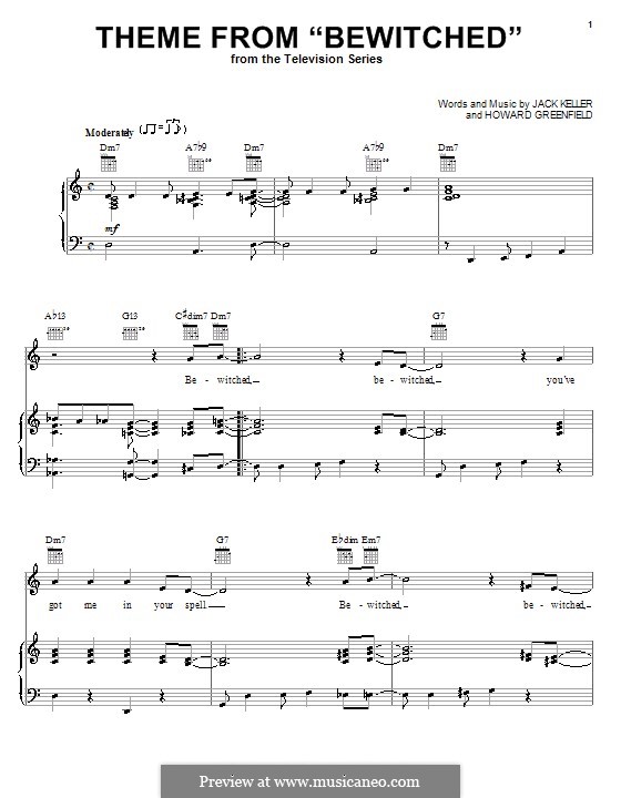 Theme from 'Bewitched': For voice and piano (or guitar) by Jack Keller