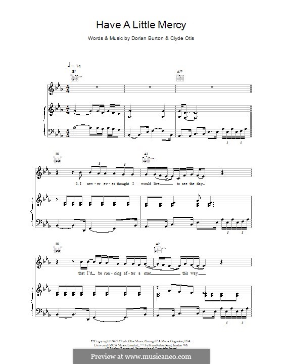 Have a Little Mercy: For voice and piano (or guitar) by Clyde Otis, Dorian Burton
