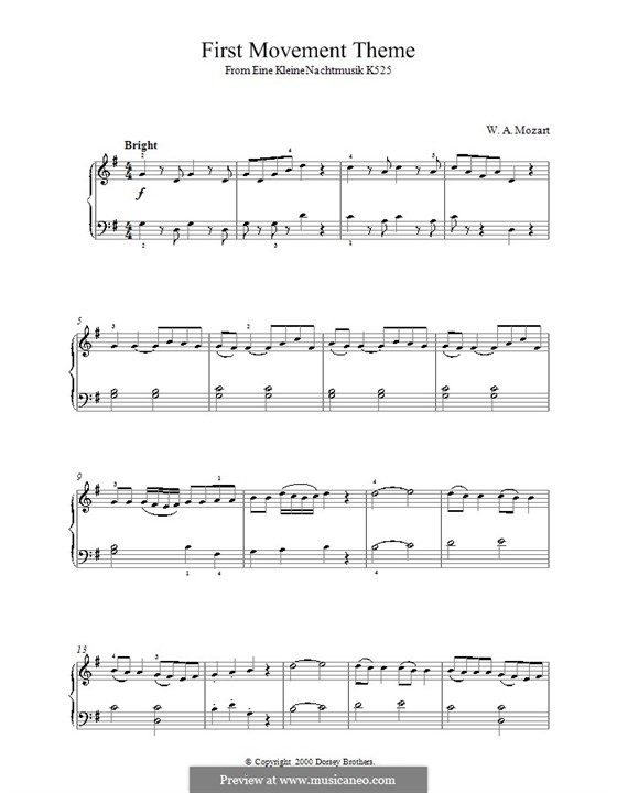 Allegro, for piano: For a single performer by Wolfgang Amadeus Mozart