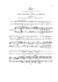 Piano Trio in E Flat Major, Op.3: Piano Trio in E Flat Major by Louis Ferdinand Prince of Prussia