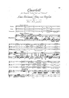 Piano Quartet in F Minor, Op.6: Piano Quartet in F Minor by Louis Ferdinand Prince of Prussia