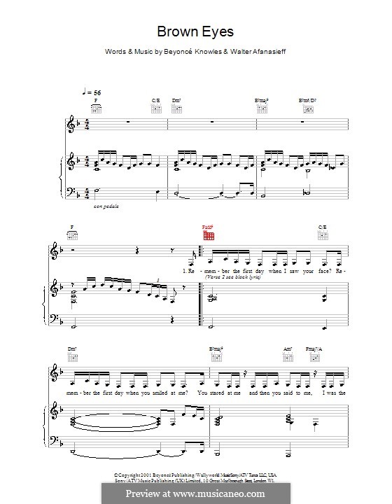 Brown Eyes (Destiny's Child) by Beyoncé, W. Afanasieff on MusicaNeo