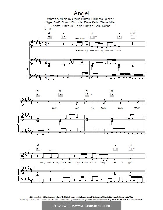 Angel (Shaggy): For voice and piano (or guitar) by Nigel Staff, Orville Burrell, Rickardo Ducent