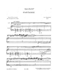 Fantasia for Viola or Violin and Piano, Op.18: Fantasia for Viola or Violin and Piano by Hélène Fleury