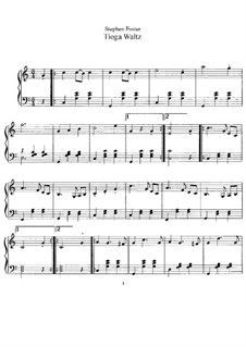 Tioga Waltz: For piano by Stephen Collins Foster