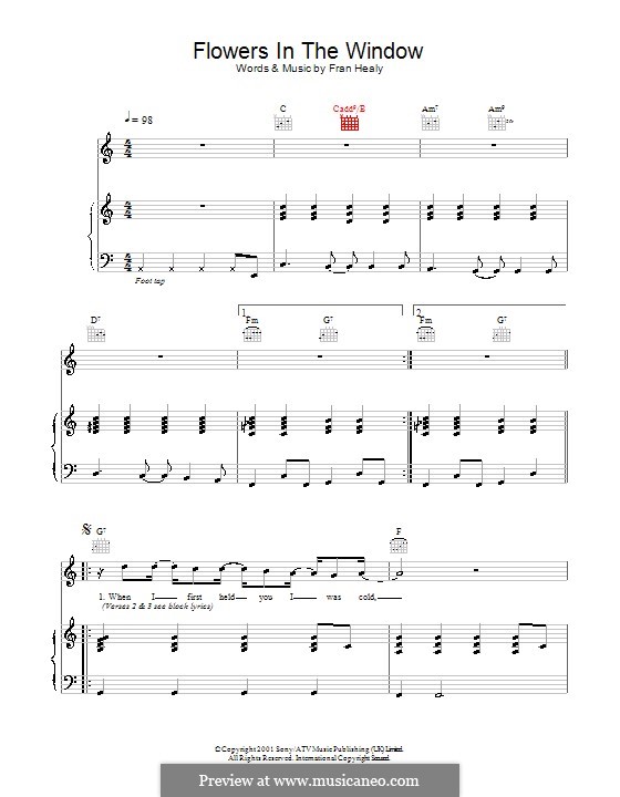 Flowers in the Window (Travis) by F. Healy sheet music on MusicaNeo